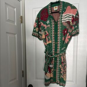 Colorful Green Patterned Dress